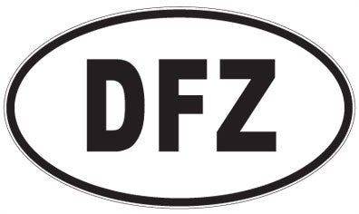 DFZ - 3 Letter Initials Oval Sticker