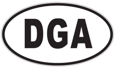 DGA - 3 Letter Initials Oval Sticker