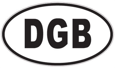 DGB - 3 Letter Initials Oval Sticker