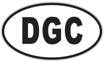 DGC - 3 Letter Initials Oval Sticker