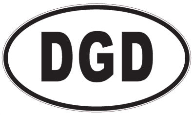 DGD - 3 Letter Initials Oval Sticker