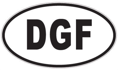 DGF - 3 Letter Initials Oval Sticker