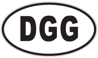 DGG - 3 Letter Initials Oval Sticker