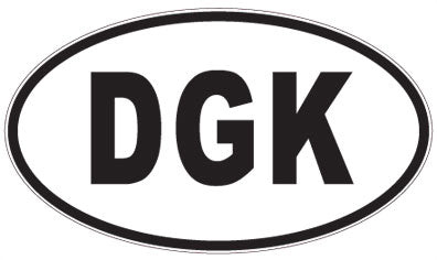 DGK - 3 Letter Initials Oval Sticker