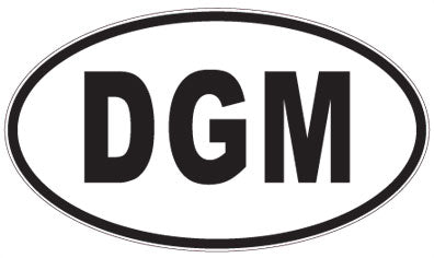 DGM - 3 Letter Initials Oval Sticker