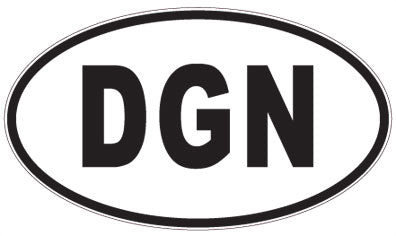 DGN - 3 Letter Initials Oval Sticker