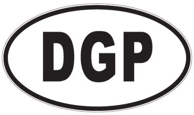 DGP - 3 Letter Initials Oval Sticker