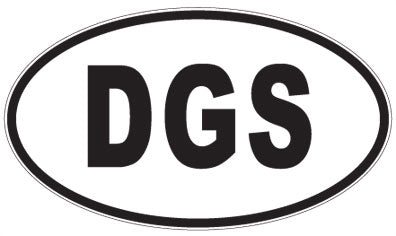 DGS - 3 Letter Initials Oval Sticker