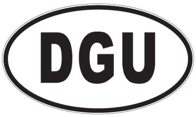 DGU - 3 Letter Initials Oval Sticker