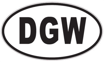 DGW - 3 Letter Initials Oval Sticker