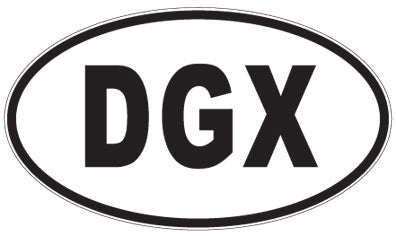 DGX - 3 Letter Initials Oval Sticker