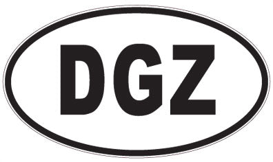 DGZ - 3 Letter Initials Oval Sticker