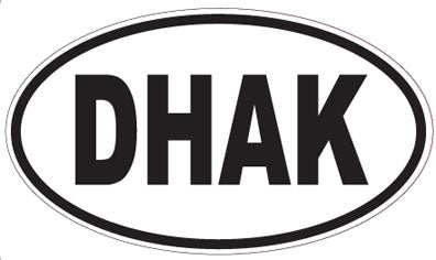 DHAK - Oval Sticker