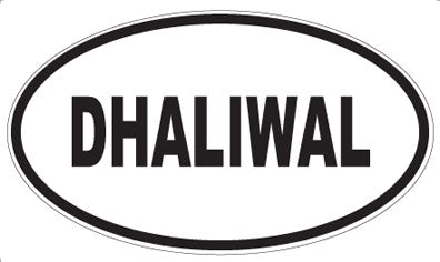 DHALIWAL - Oval Sticker