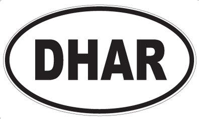DHAR - Oval Sticker