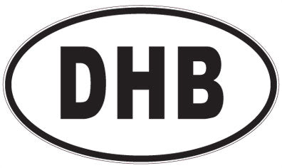 DHB - 3 Letter Initials Oval Sticker