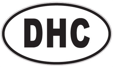 DHC - 3 Letter Initials Oval Sticker