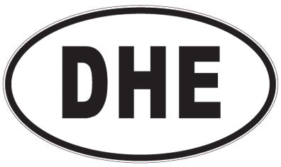 DHE - 3 Letter Initials Oval Sticker