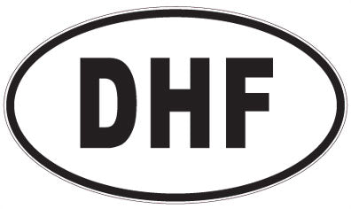 DHF - 3 Letter Initials Oval Sticker