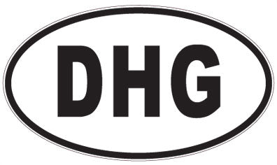 DHG - 3 Letter Initials Oval Sticker
