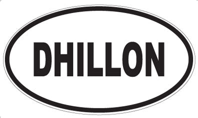 DHILLON - Oval Magnet
