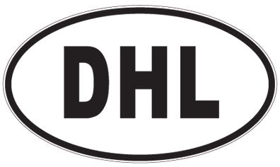 DHL - 3 Letter Initials Oval Sticker