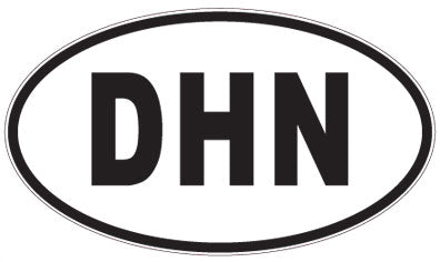 DHN - 3 Letter Initials Oval Sticker