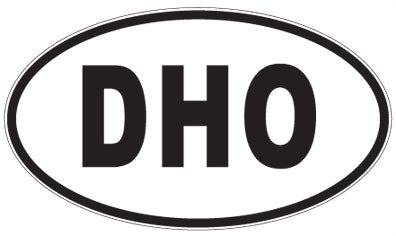 DHO - 3 Letter Initials Oval Sticker