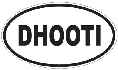 DHOOTI - Oval Sticker