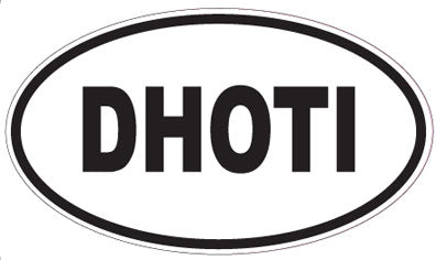 DHOTI - Oval Sticker