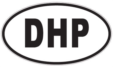 DHP - 3 Letter Initials Oval Sticker