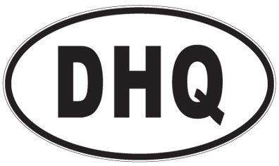 DHQ - 3 Letter Initials Oval Sticker