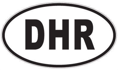 DHR - 3 Letter Initials Oval Sticker