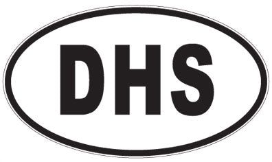 DHS - 3 Letter Initials Oval Sticker