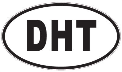 DHT - 3 Letter Initials Oval Sticker