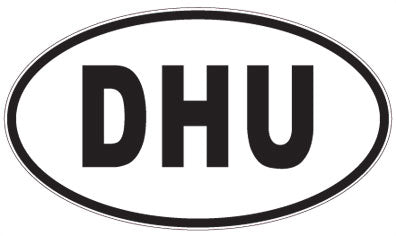 DHU - 3 Letter Initials Oval Sticker
