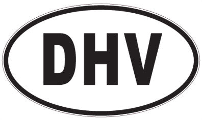 DHV - 3 Letter Initials Oval Sticker