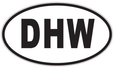 DHW - 3 Letter Initials Oval Sticker