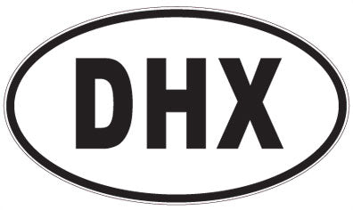 DHX - 3 Letter Initials Oval Sticker