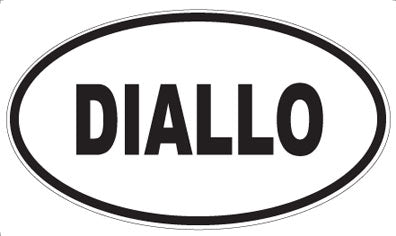 DIALLO - Oval Magnet