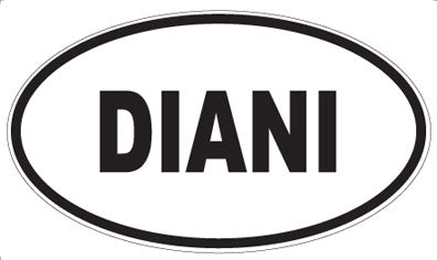 DIANI - Oval Sticker
