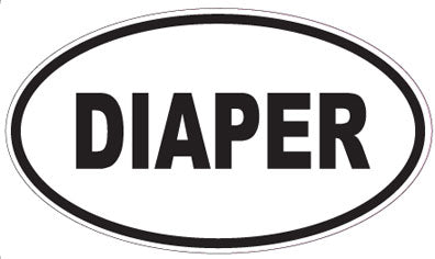 DIAPER - Oval Sticker