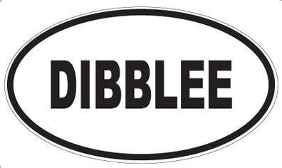 DIBBLEE - Oval Sticker