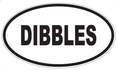 DIBBLES - Oval Sticker