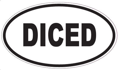 DICED - Oval Sticker