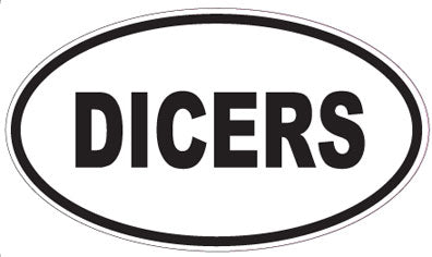 DICERS - Oval Sticker