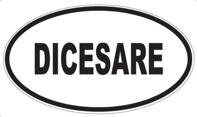 DICESARE - Oval Magnet
