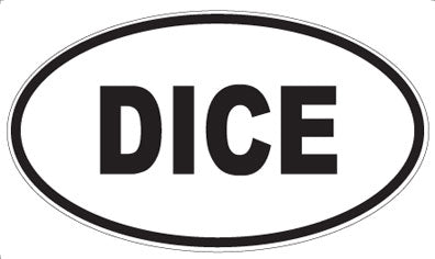 DICE - Oval Magnet