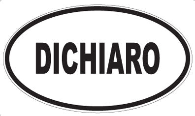 DICHIARO - Oval Sticker