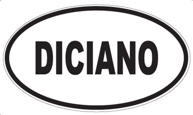 DICIANO - Oval Sticker